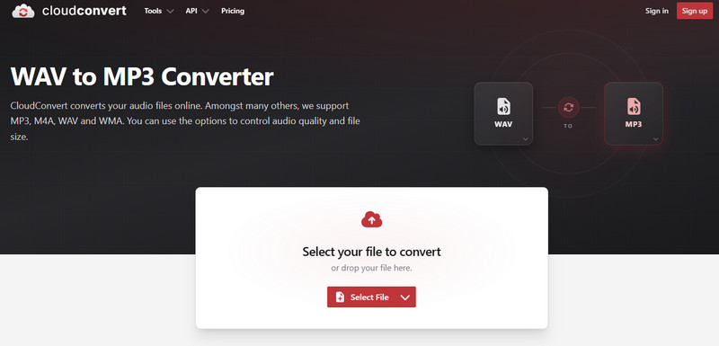 CloudConvert で MP3 形式に変換する方法