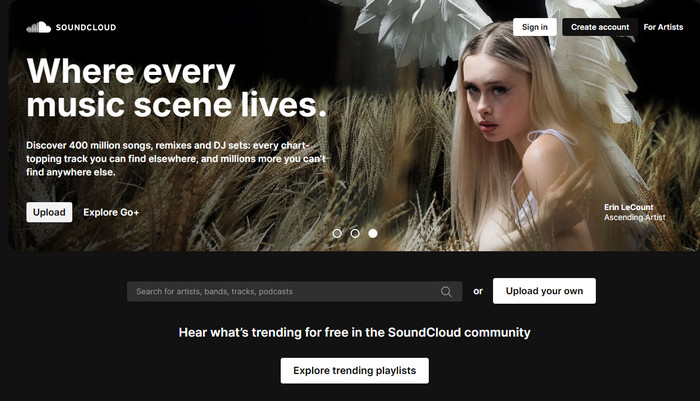 SoundClou公式ページ